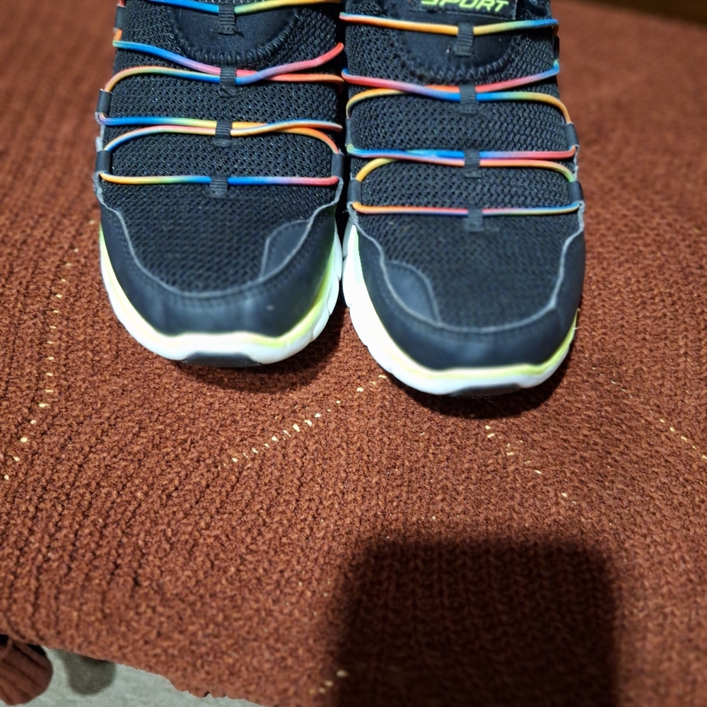 Skechers Womens Sport Dual Lite Black Running Shoes Sneakers Size 7.5 - Picture 5 of 7